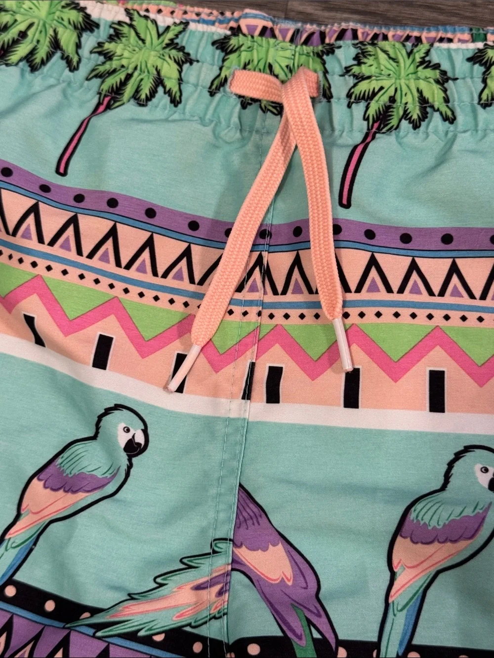 Chubbies Coconut Grove Parrot Palm tree lined swim shorts men’s sz XXL